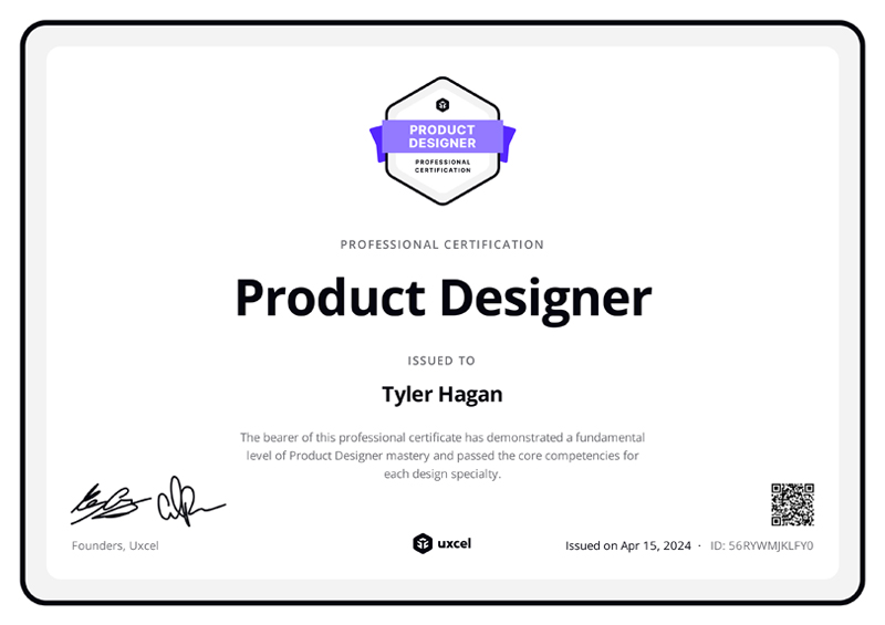 Product Designer Professional Certification